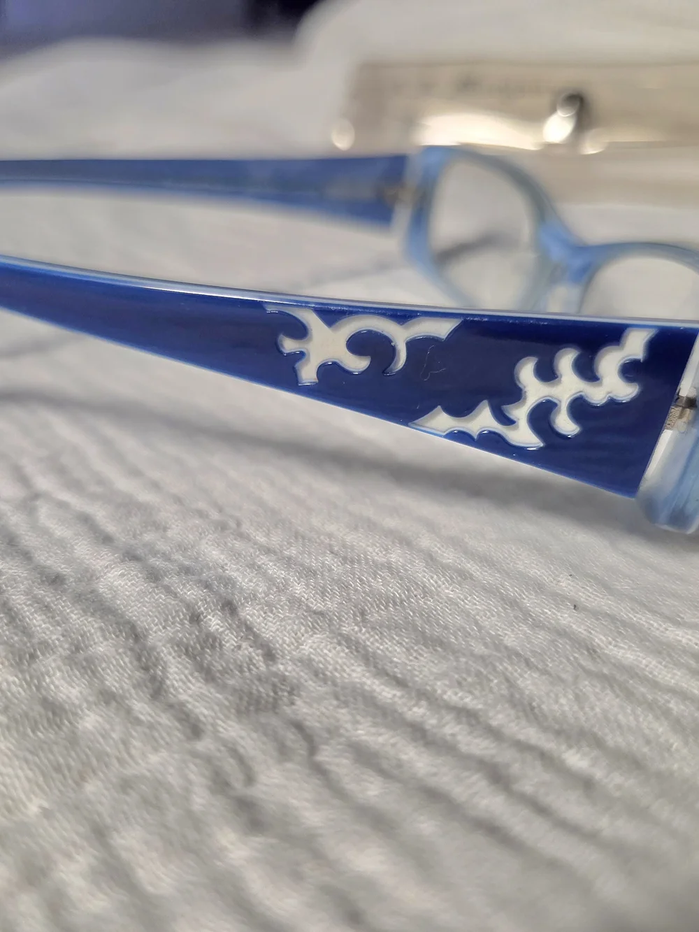 Blue Rectangular Glasses Y2K